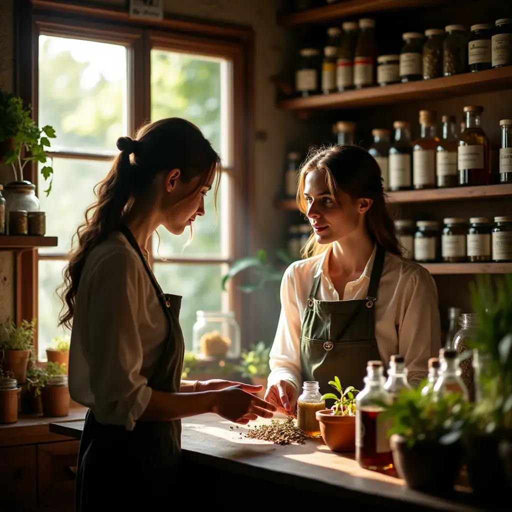Egy gyógynövénykert, melyben a szív egészségét támogató növények találhatók.